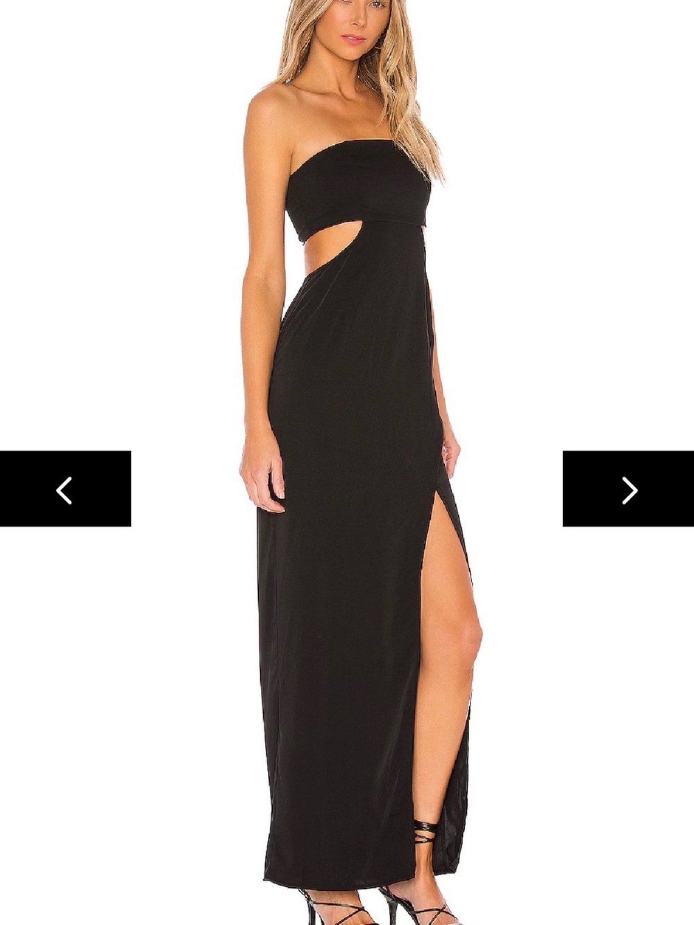 superdown Black cut out satin Maxi Dress